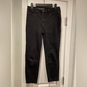 Talbots Size 4 Black High Rise Jegging Crop Stretch Denim Jeans